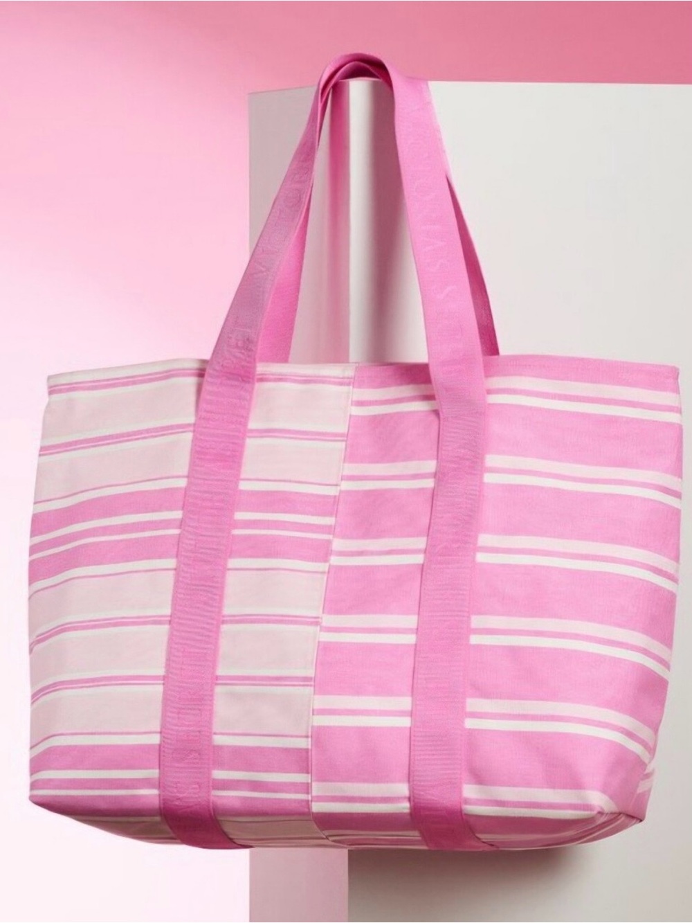 Victoria’s Secret Striped Canvas Tote Bag - Women's Everyday Carry
